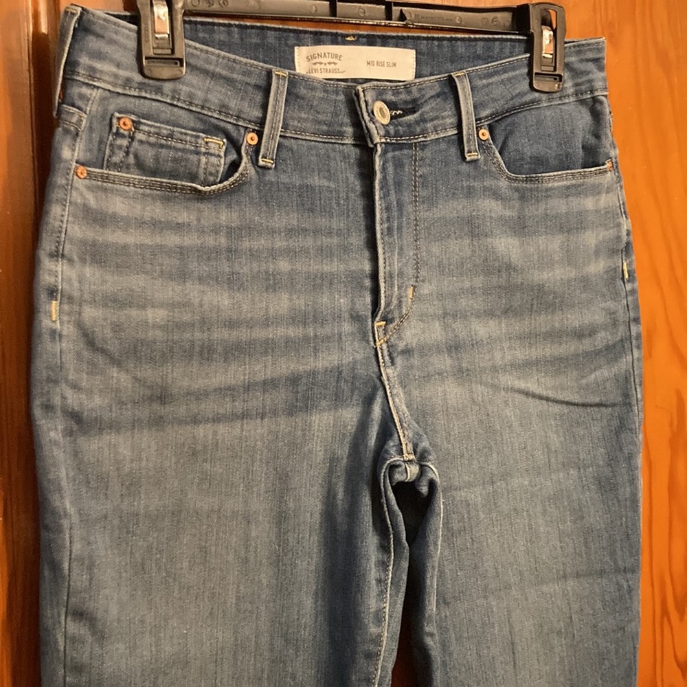 Levi Strauss Straight Leg Mid-Rise Slim Pants
